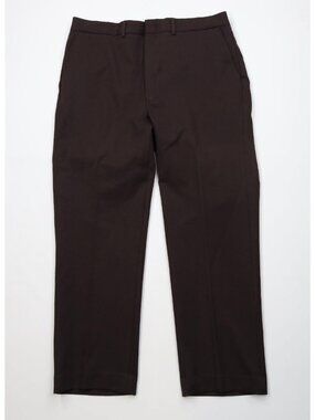 Vintage 70s Streetwear Mens 38x30 Faded Knit Flared Wide Leg Chino Pants Brown